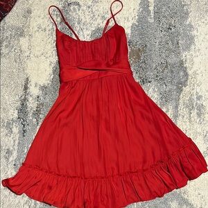 Elegant Red Sleeveless Dress